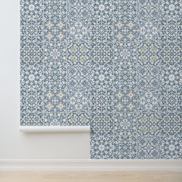 Papel Pintado Mediterranean Tiles, Moroccan, Majolica, Azulejo