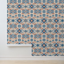 Medley floral azul y coral