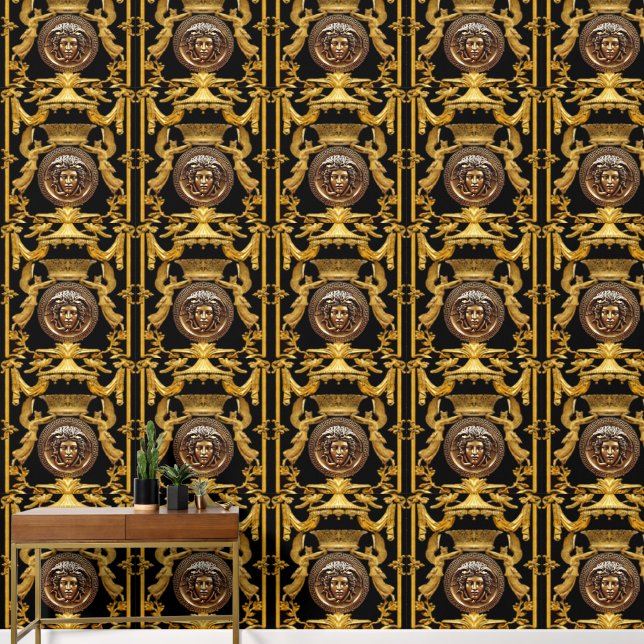 Papel Pintado Medusa con ángeles bajo el Diseñador Baldacchino (Pasillo)