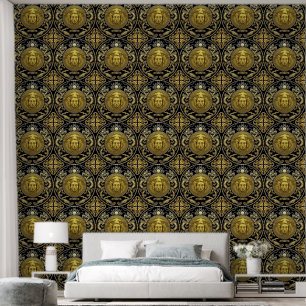 Papel Pintado Medusa y Serpientes con diseñador de ornamentos ba