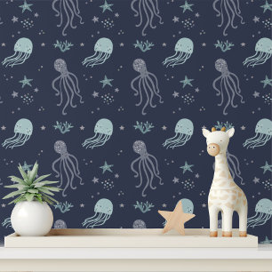 Papel Pintado Medusas Pulpo Adhesivas Lindas para Niños