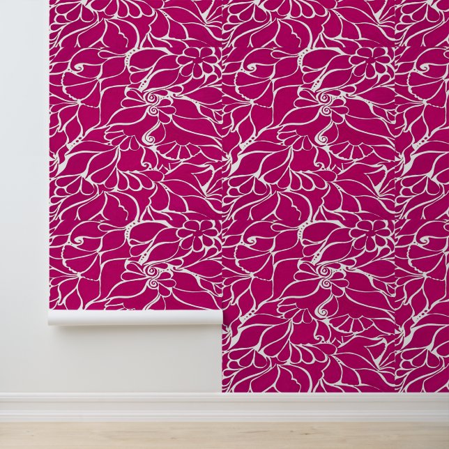 Papel Pintado Mehndi Henna Peel y Stick con pintura floral a man (Solicitud)