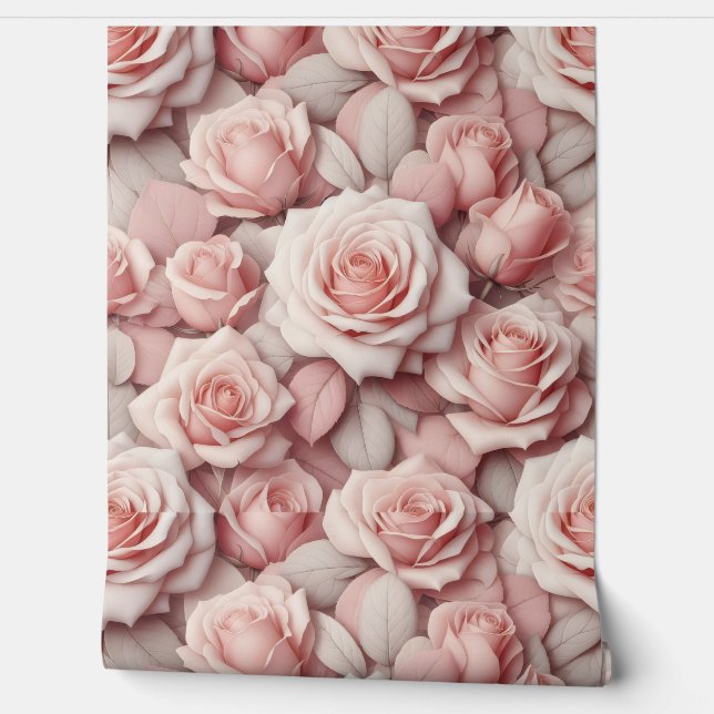 Papel Pintado Mejor en Rosas Rosadas (Desenrollar)