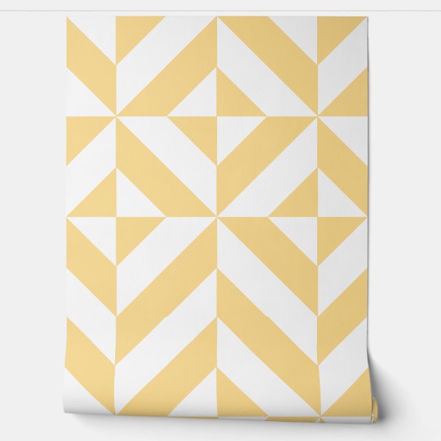 Papel Pintado Melon Geometric Art Deco (Desenrollar)