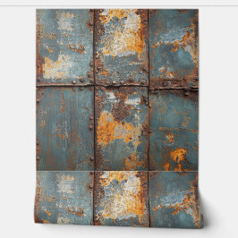 Papel Pintado Metal Industrial Oxidado 