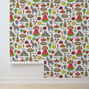 Papel Pintado México   Patrón de símbolos