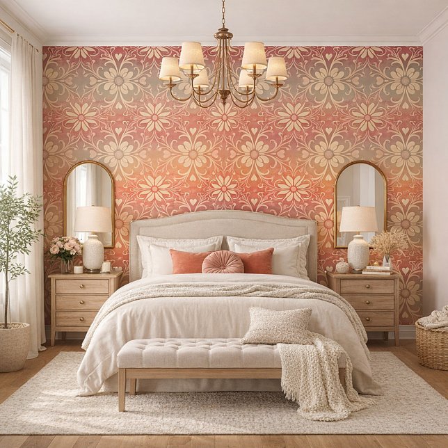 Papel Pintado Mezcla de color retro floral (Subido por el creador)