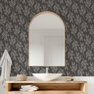 Papel Pintado MIA Black Flower Pattern Botank Dark Floral
