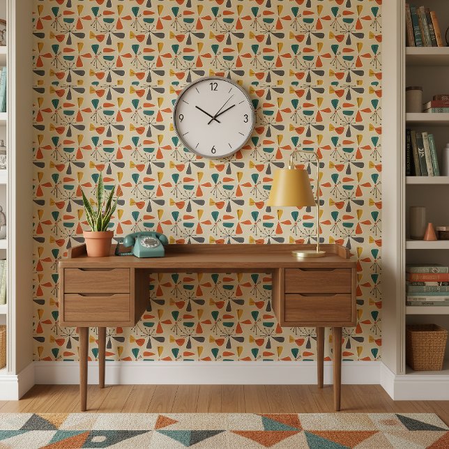 Papel Pintado Mid-Century Modern Pinwheel Abstract #10 Bg ID1224 (Subido por el creador)