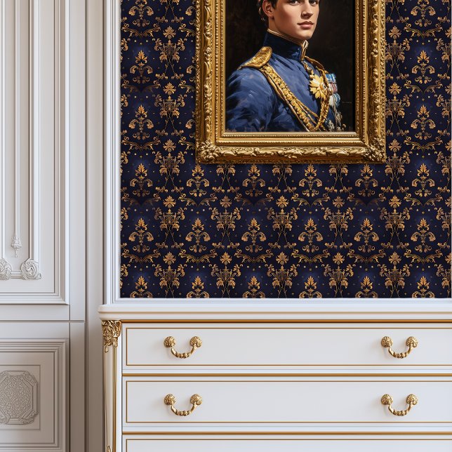 Papel Pintado Midnight Gold Baroque Princescore (Midnight Gold Baroque Princesscore Wallpaper)