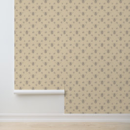 Papel Pintado Miel beige abeja francés campo vintage rústico