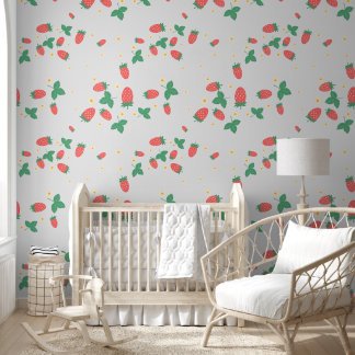 Papel Pintado Mini Strawberry Blossom Wallpaper