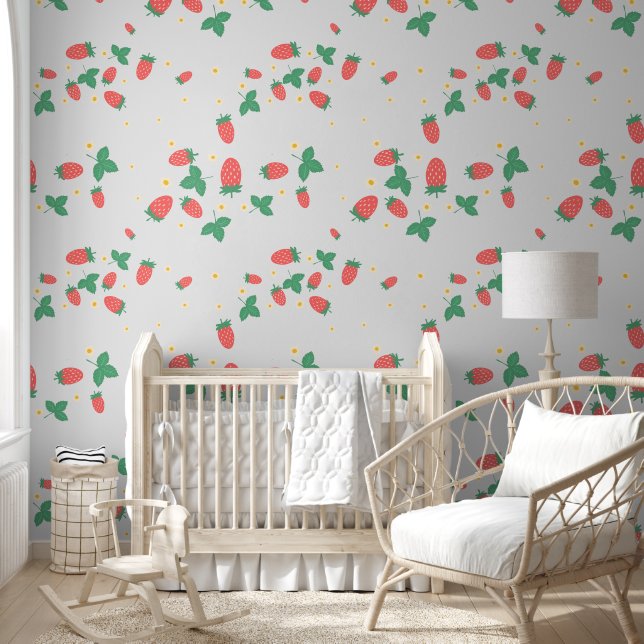 Papel Pintado Mini Strawberry Blossom Wallpaper (Niños)
