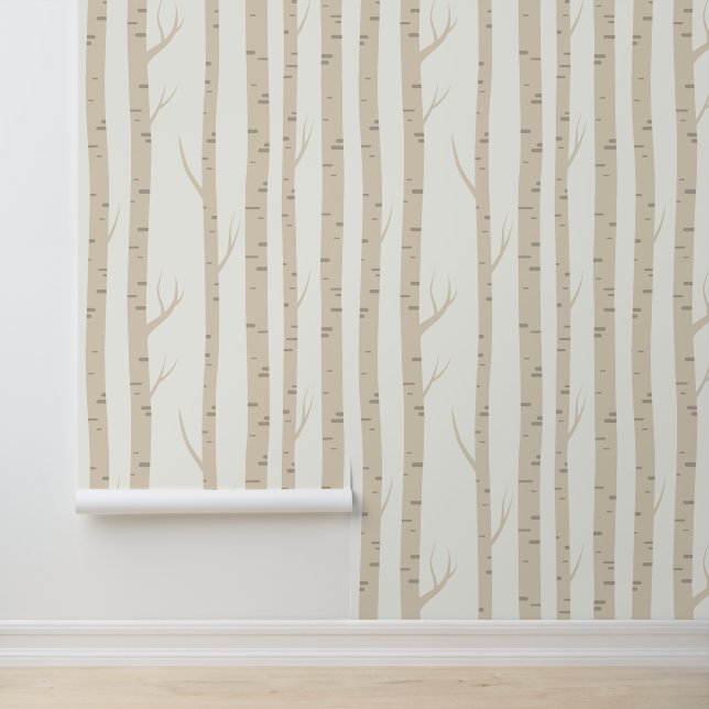 Papel Pintado Minimal Forest Elm Tree - Peel & Stick Wallpaper (Solicitud)