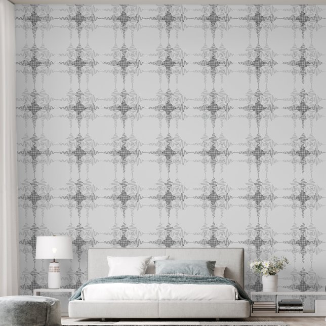 Papel Pintado Minimal Sound Wave Pattern Modern Style (Dormitorio)