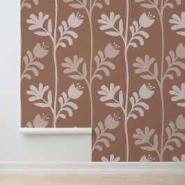 Papel Pintado Minimalismo en flor de mocha XL