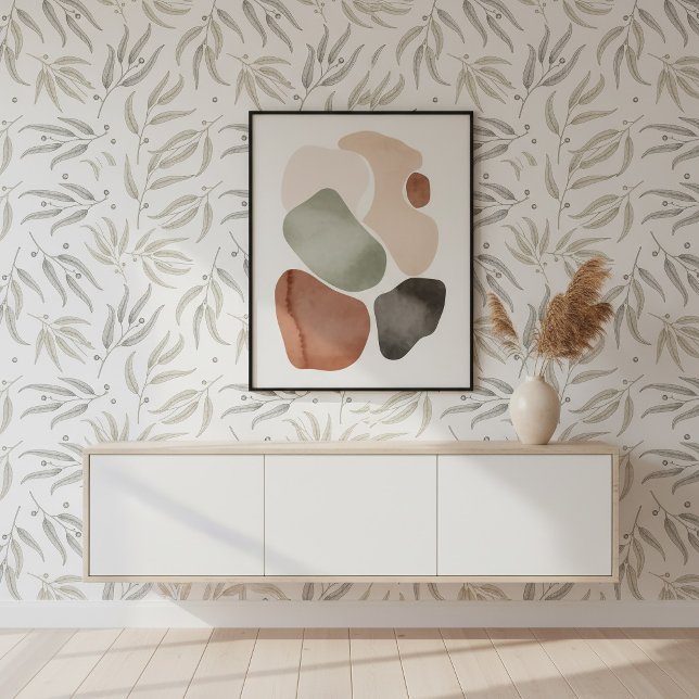 Papel Pintado Minimalist Eucalyptus Branches Pattern ID1244 (Subido por el creador)