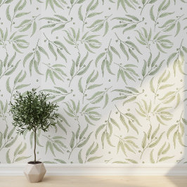 Papel Pintado Minimalist Eucalyptus Branches Sage ID1244