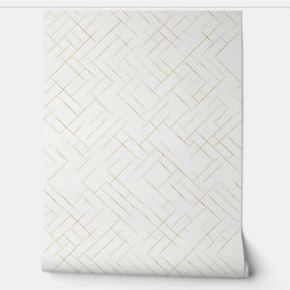 Papel Pintado Minimalist Gold Geometric Line Wallpaper