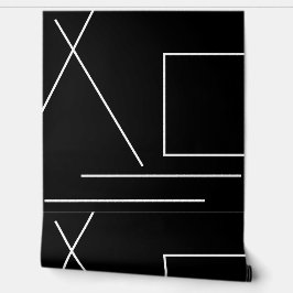Papel Pintado Minimalista Moda Moderna Negra Y Blanca