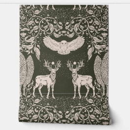 Papel Pintado Mitología de Animales del Bosque Verde
