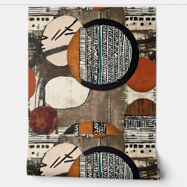 Papel Pintado Mixed Media Circle Collage Motif