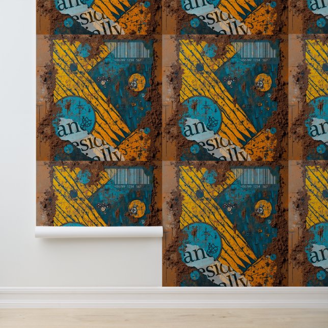 Papel Pintado Mixed Media Collage (Solicitud)