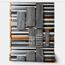 Papel Pintado Mixed Media Grid Stripe No. 4