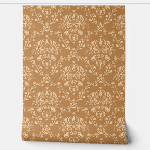 Papel Pintado Moca Marrón Damask