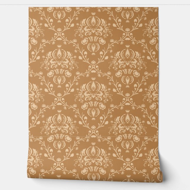 Papel Pintado Moca Marrón Damask (Desenrollar)