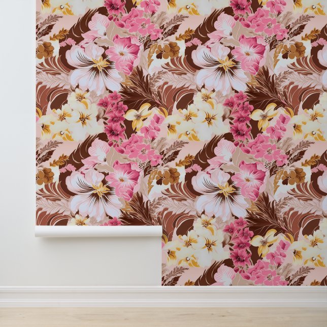 Papel Pintado Mocha Blossom Delight (Solicitud)