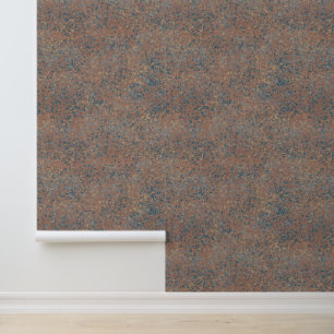 Papel Pintado Mocha Mousse Paint Splatt Brown Crema Verde azulad