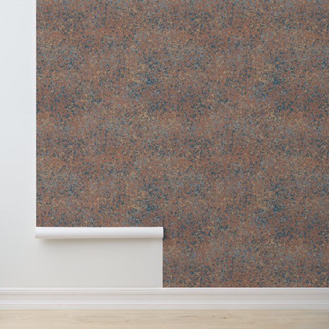 Papel Pintado Mocha Mousse Paint Splatt Brown Crema Verde azulad (Solicitud)