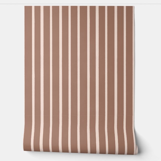 Papel Pintado Mocha Mousse Stripes (Desenrollar)