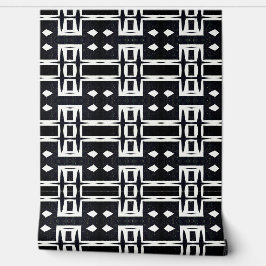 Papel Pintado Moda clásica Deco geométrico negro y blanco modern