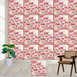 Papel Pintado Moda de arcos rosados y floral Purpurina