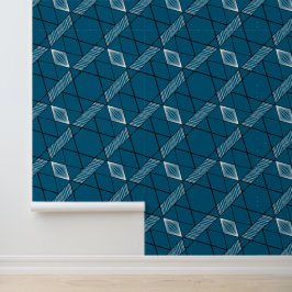 Papel Pintado Moda elegante Deco Geométrico Moderno Turquesa osc