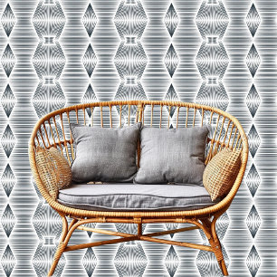 Papel Pintado Moda Vertical Y Horizontal Tirado Blanco Negro