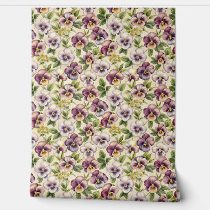 Papel Pintado Moda violeta colorido flores morado floral