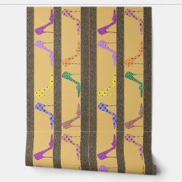 Papel Pintado Moda Zapatos estantes tapiz borde BIB Amarillo