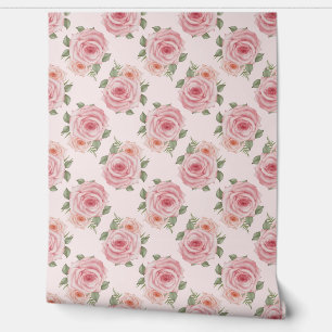 Papel Pintado Modalidad rosa de la casa de campo de rosa de flor
