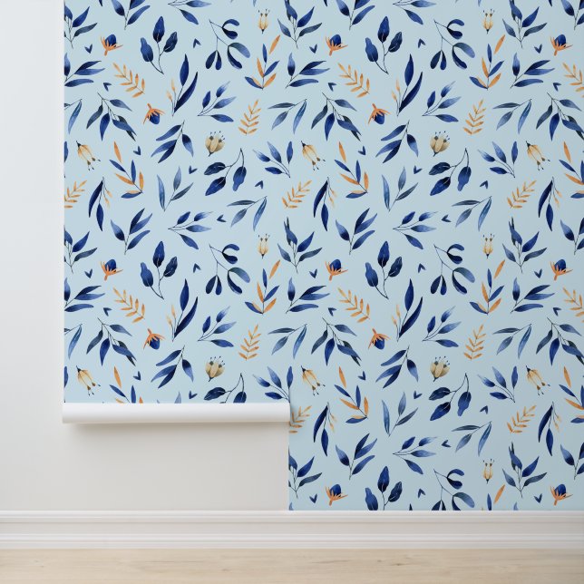 Papel Pintado Modalidades ininterrumpidas en las hojas azul y am (Solicitud)