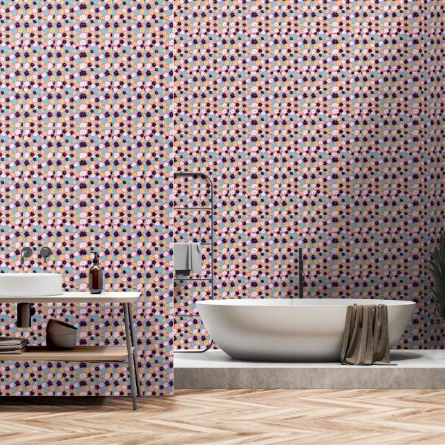 Papel Pintado Moder Chic Floral Rosa (Baño)