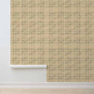 Papel Pintado Modern Beige Brown Tan Plaid