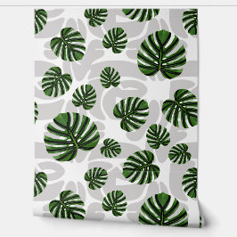 Papel Pintado Modern Boho Botanical Leaves Pattern
