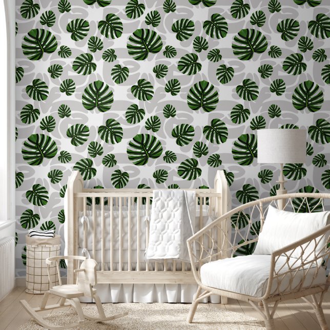 Papel Pintado Modern Boho Botanical Leaves Pattern (Niños)