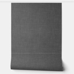 Papel Pintado Modern Dark Charcoal Linen Look Texture