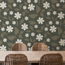 Modern Farmhouse Daisy Oliva Oscura Floral Salvia