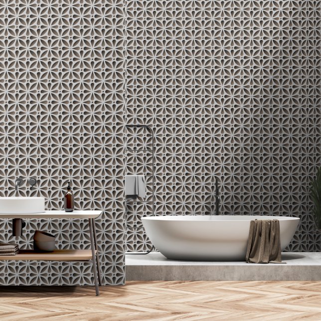 Papel Pintado Modern Geometric Round Pattern No.1 (Baño)
