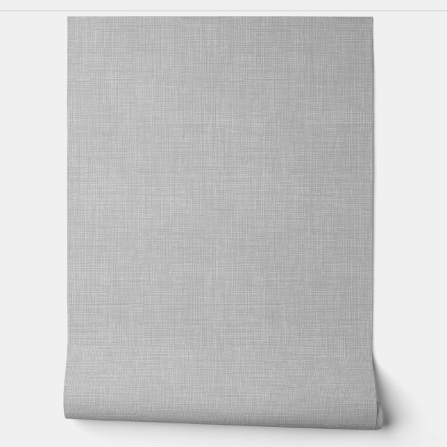 Papel Pintado Modern Home Office Grey Linen Look Texture (Desenrollar)